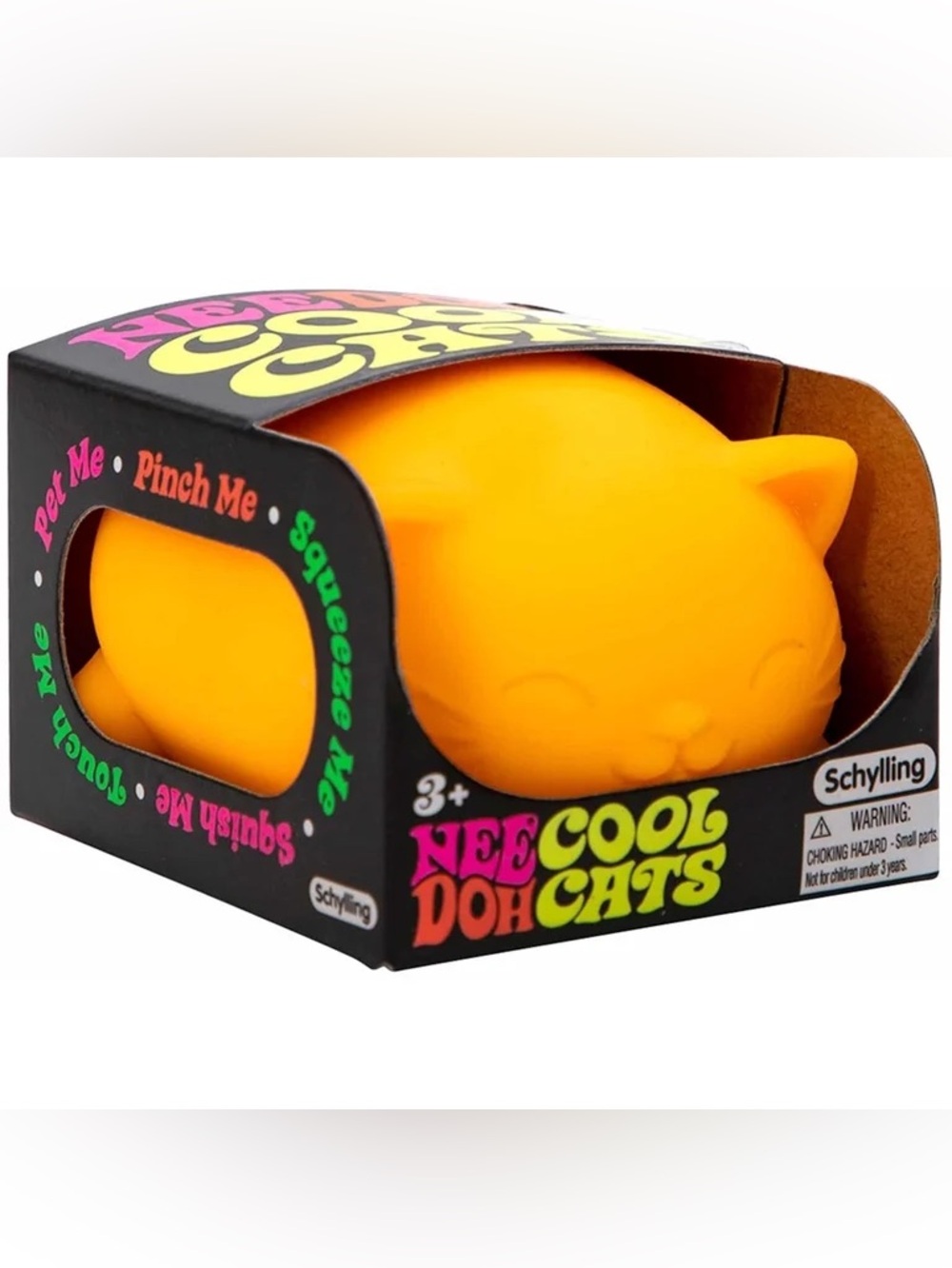 NeeDoh Cool Cats Orange Schylling Squeeze Ball Toy Nee Doh TikTok Viral RARE
